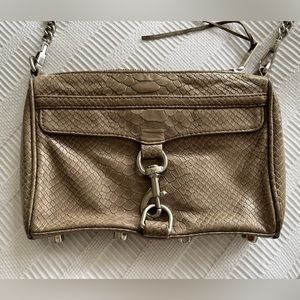Rebecca Minkoff crocodile-embossed leather crossbody handbag. Rare find!